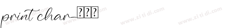 print char字体转换